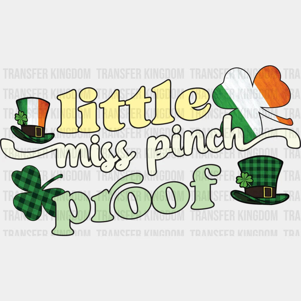 Little Miss Pinch Proof St. Patrick's Day Design - DTF heat transfer - Transfer Kingdom