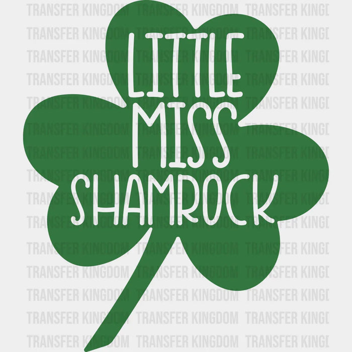 Little Miss Shamrock St. Patrick's Day Design - DTF heat transfer