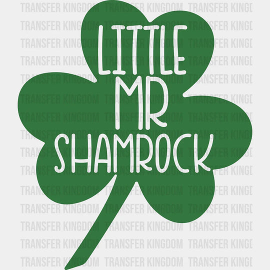 Little MR Shamrock Back St. Patrick's Day Design - DTF heat transfer - Transfer Kingdom