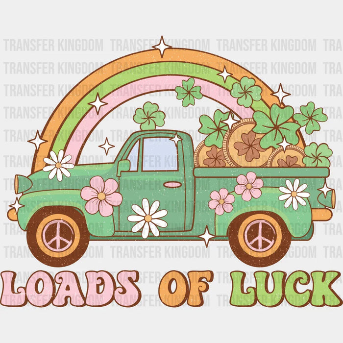 Loads Of Luck Rainbow Truck St. Patrick's Day Design - DTF heat transfer