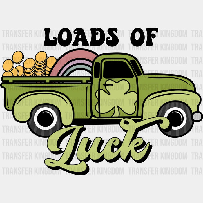 Loads Of Luck Green Truck St. Patrick's Day Design - DTF heat transfer