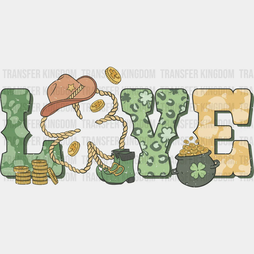 LOVE St. Patrick's Day Design - DTF heat transfer - Transfer Kingdom