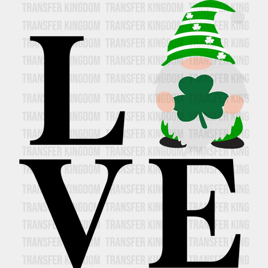 LOVE St. Patrick's Day Design - DTF heat transfer - Transfer Kingdom