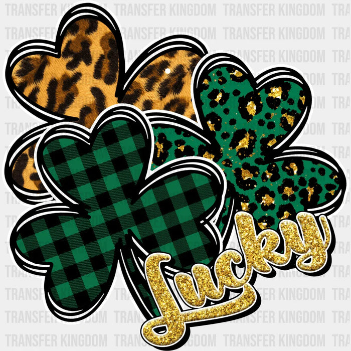 Shamrock Lucky Clovers St. Patrick's Day Design - DTF heat transfer