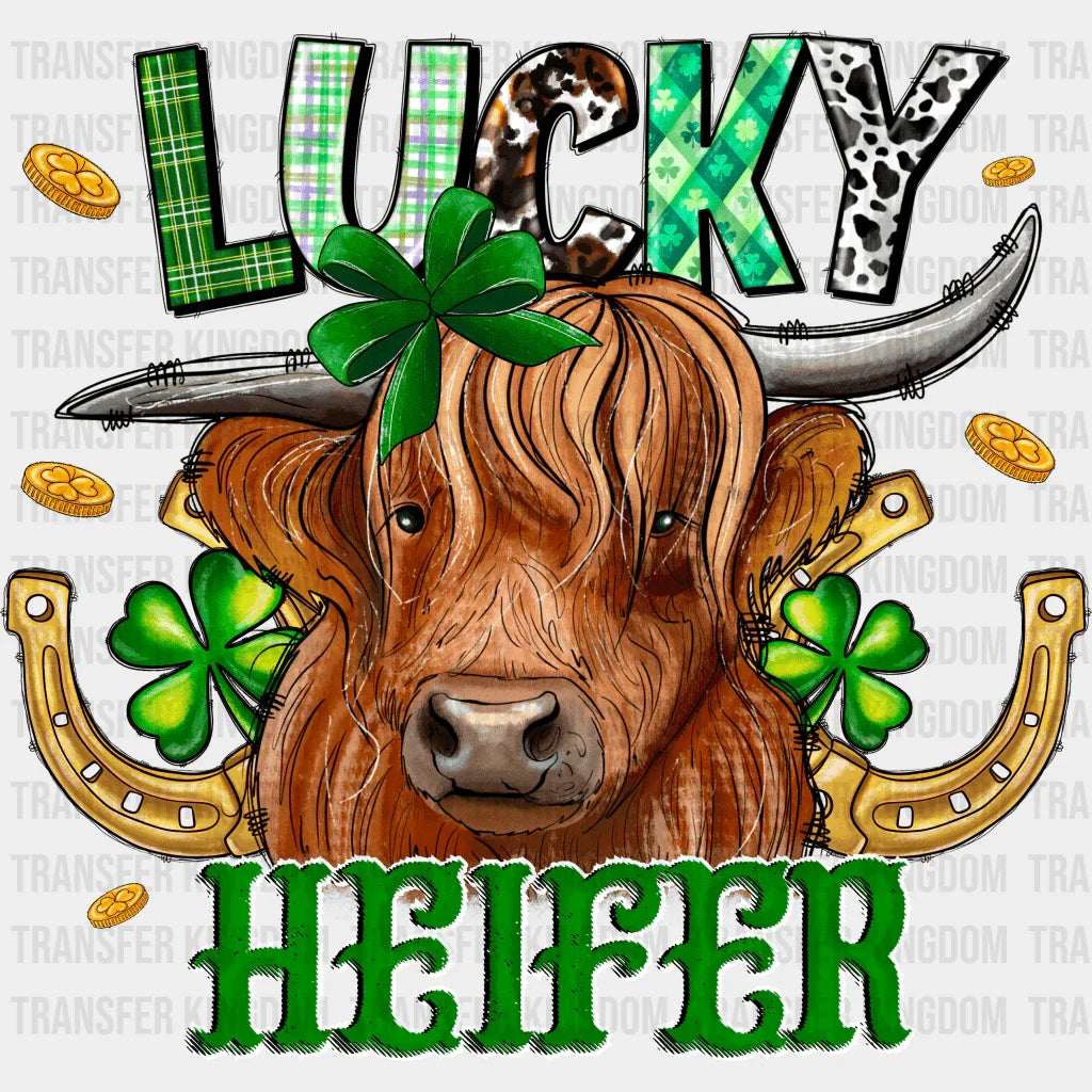Lucky Heifer St. Patrick's Day Design - DTF heat transfer - Transfer Kingdom