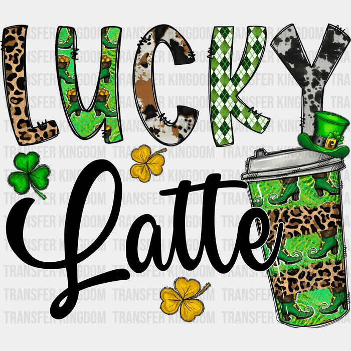 Lucky Latte St. Patrick's Day Design - DTF heat transfer