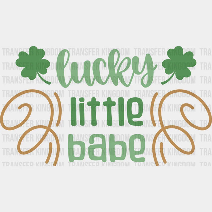 Lucky Little Babe Shamrock Design - St. Patrick's Day DTF heat transfer