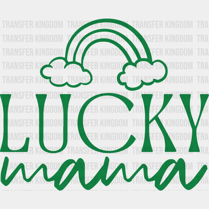 Lucky Mama Shamrock Rainbow Charm Design - St. Patrick's Day DTF heat transfer