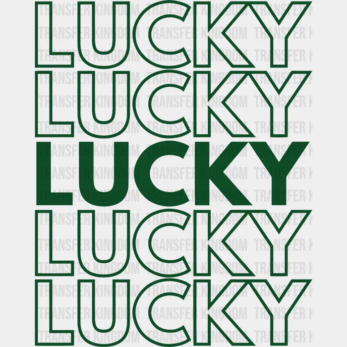 Lucky Green Text Design - St. Patrick's Day DTF heat transfer