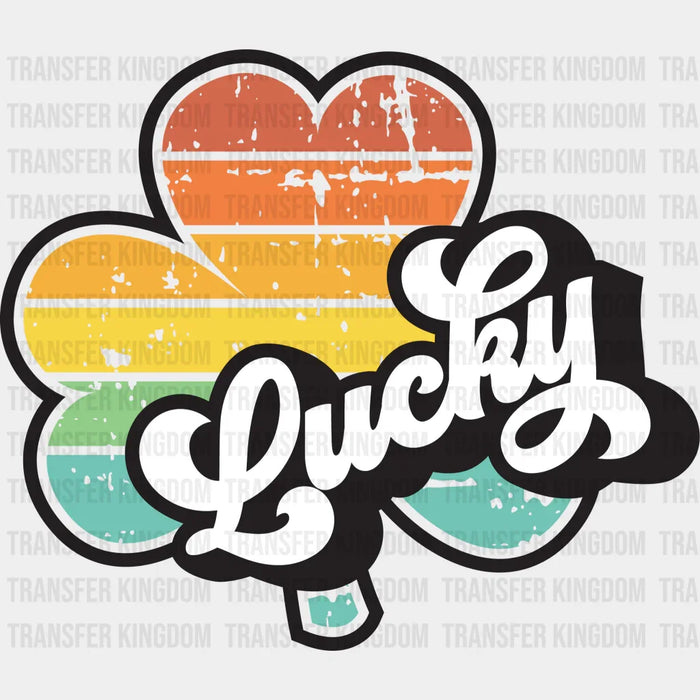 Retro Lucky Clover St. Patrick's Day Design - DTF heat transfer