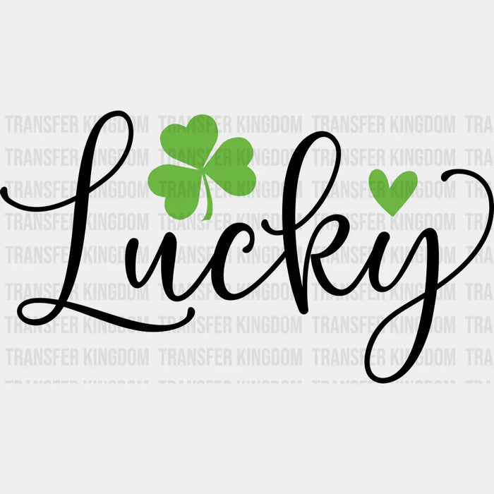 Lucky Green Clover St. Patrick's Day Design - St. Patrick's Day DTF heat transfer