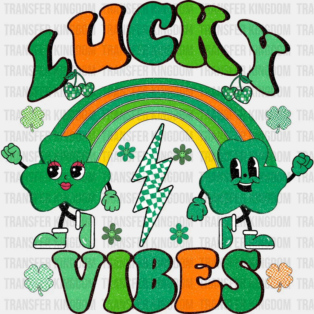 Lucky Vibes St. Patrick's Day Design - DTF heat transfer - Transfer Kingdom