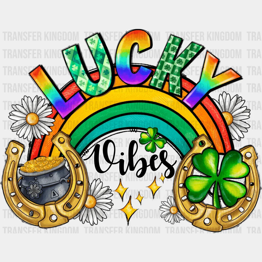 Lucky Vibes St. Patrick's Day Design - DTF heat transfer - Transfer Kingdom