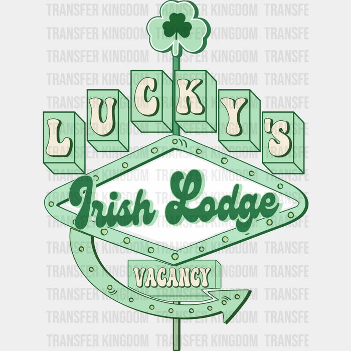 Lucky's Irish Lodge St. Patrick's Day Design - DTF heat transfer