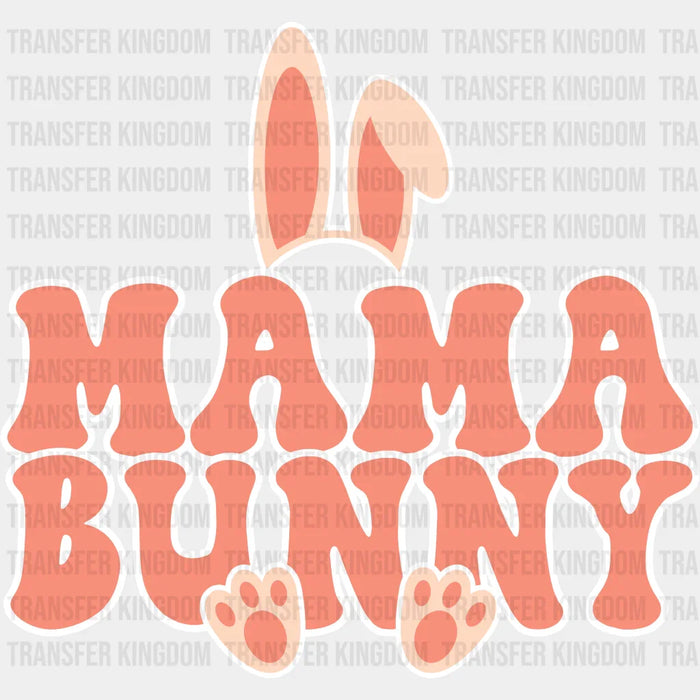 Mama Bunny Easter Salmon Color Design - DTF heat transfer