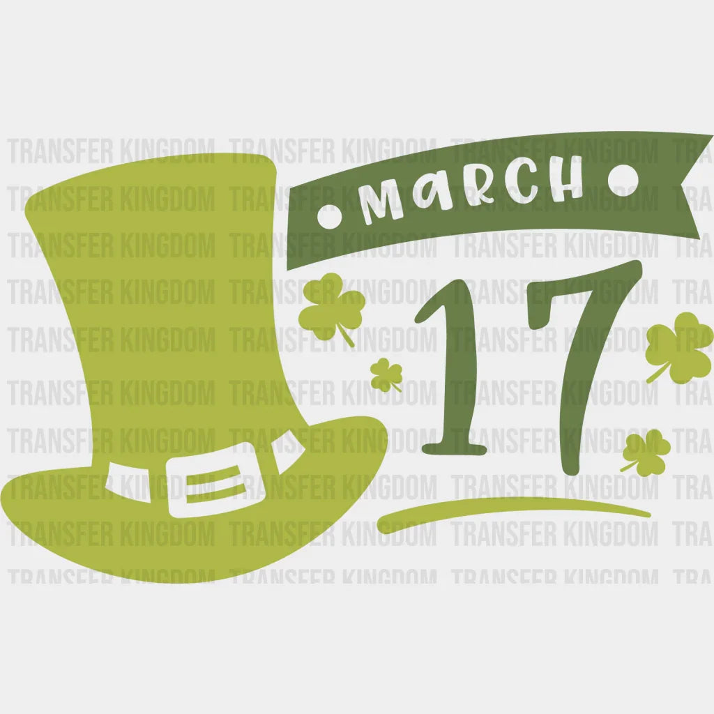 March 17 St. Patrick's Day Design - DTF heat transfer - Transfer Kingdom