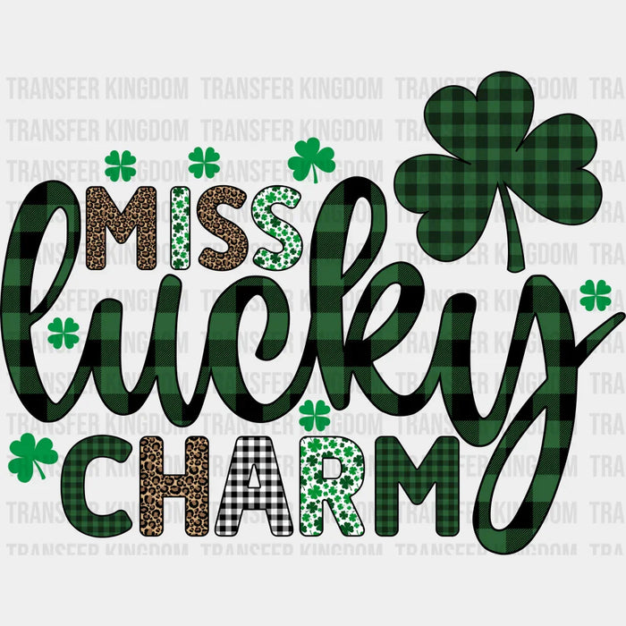 Miss Lucky Charm St. Patrick's Day Design - DTF heat transfer
