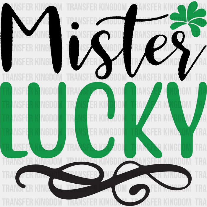 Mister Lucky Clover St. Patrick's Day Green Design - DTF heat transfer