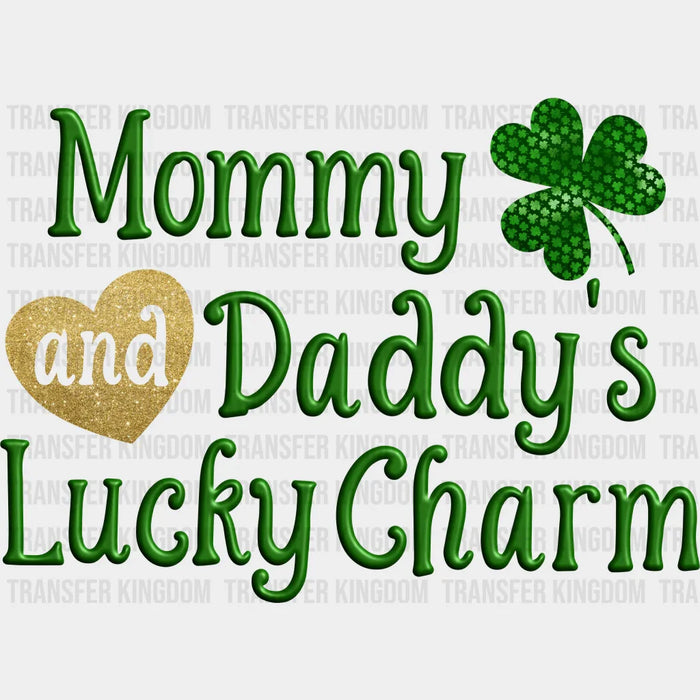 Mommy And Daddy's Lucky Charm St. Patrick's Day Design - DTF heat transfer
