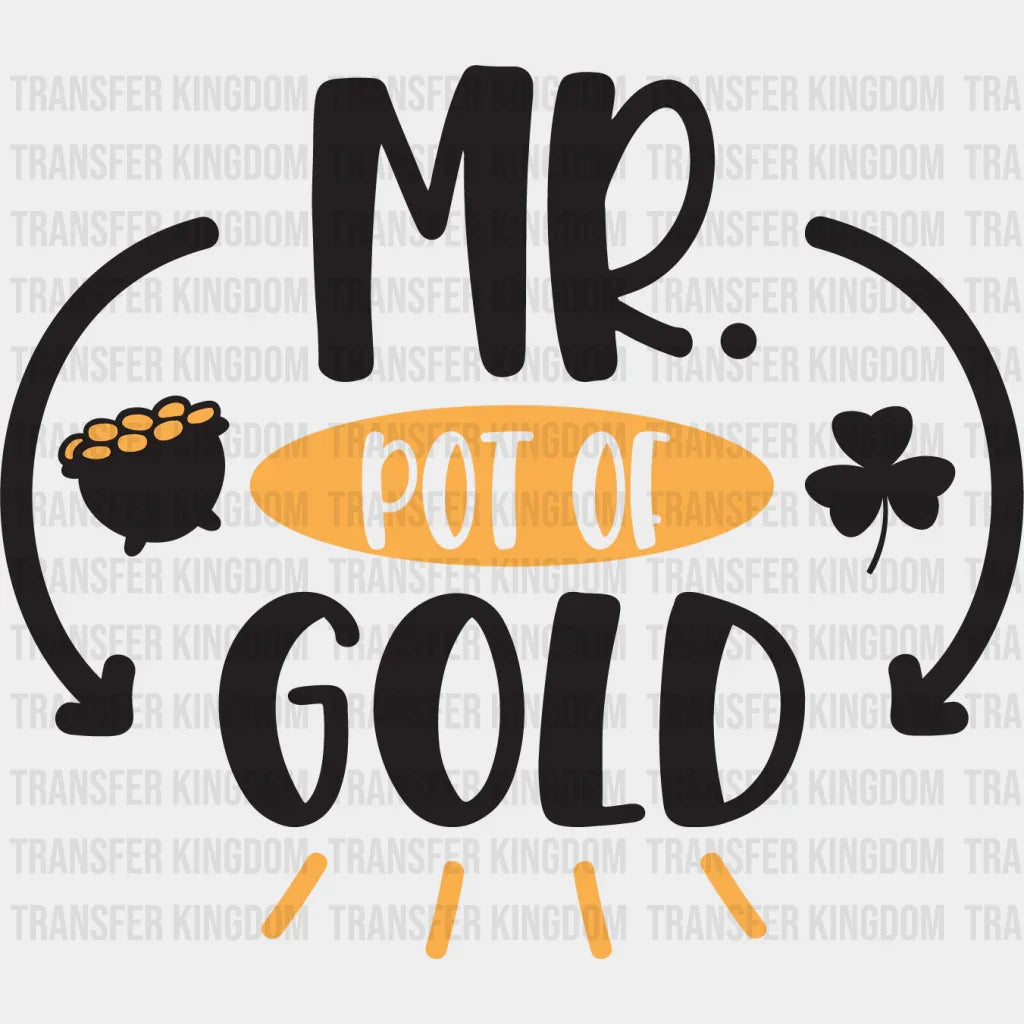 Mr. Pot Of Gold St. Patrick's Day Design - DTF heat transfer - Transfer Kingdom