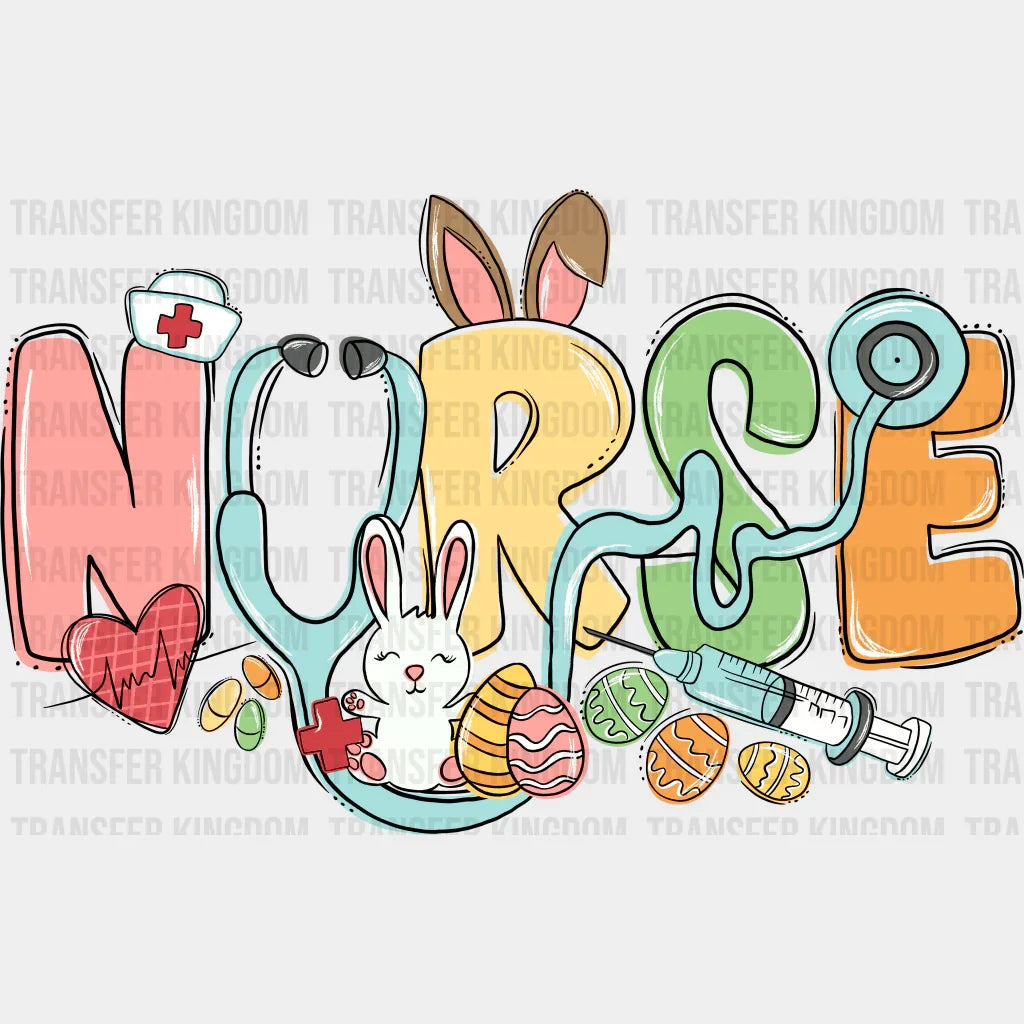 Nurse Easter Design - DTF heat transfer - Transfer Kingdom
