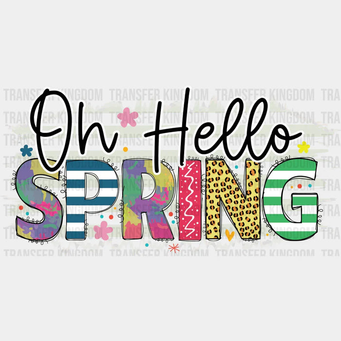 Oh Hello Spring Easter Design - DTF heat transfer