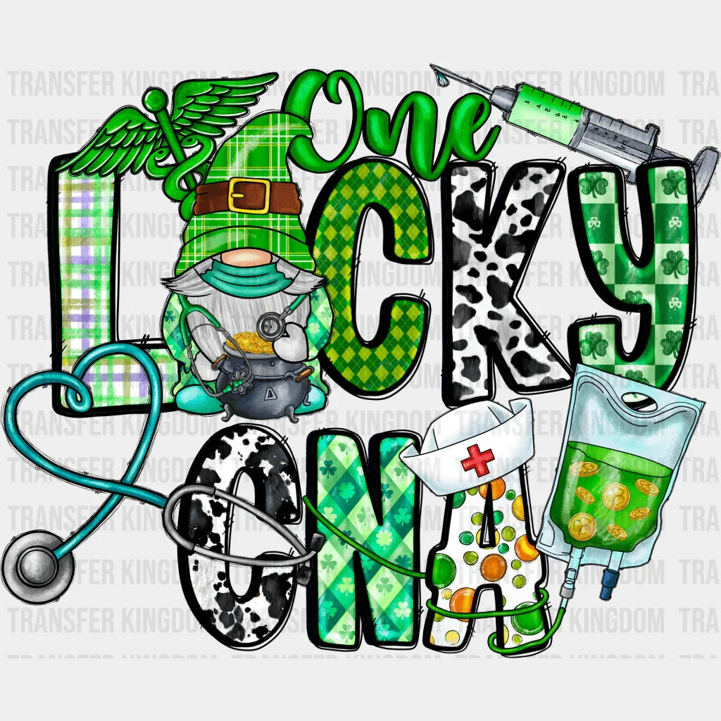 One Lucky CNA St. Patrick's Day Design - DTF heat transfer - Transfer Kingdom