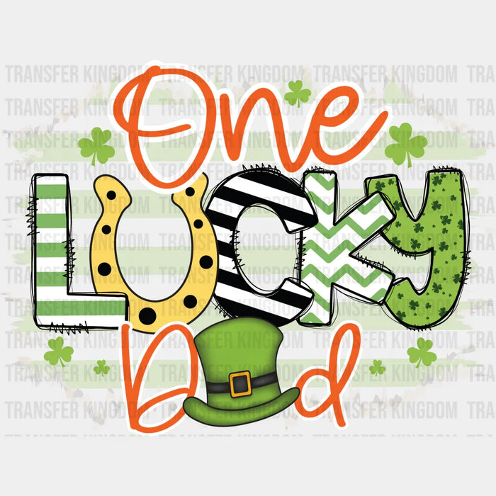 One Lucky Dad St. Patrick's Day Design - DTF heat transfer
