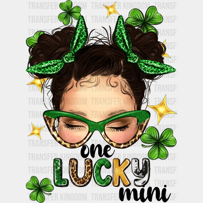 One Lucky Mini Face  St. Patrick's Day Design - DTF heat transfer