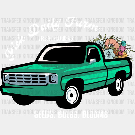 Pick Daily Farm Green Car Spring Easter Design- DTF heat transfer - Transfer Kingdom