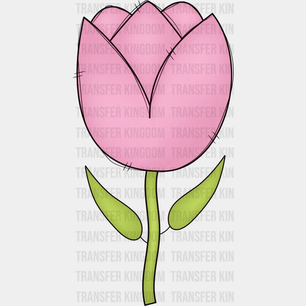 Pink Rose Easter Design - DTF heat transfer - Transfer Kingdom