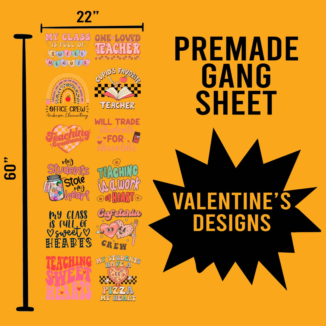 Valentine's Premade Gang sheet-22X60 - Transfer Kingdom