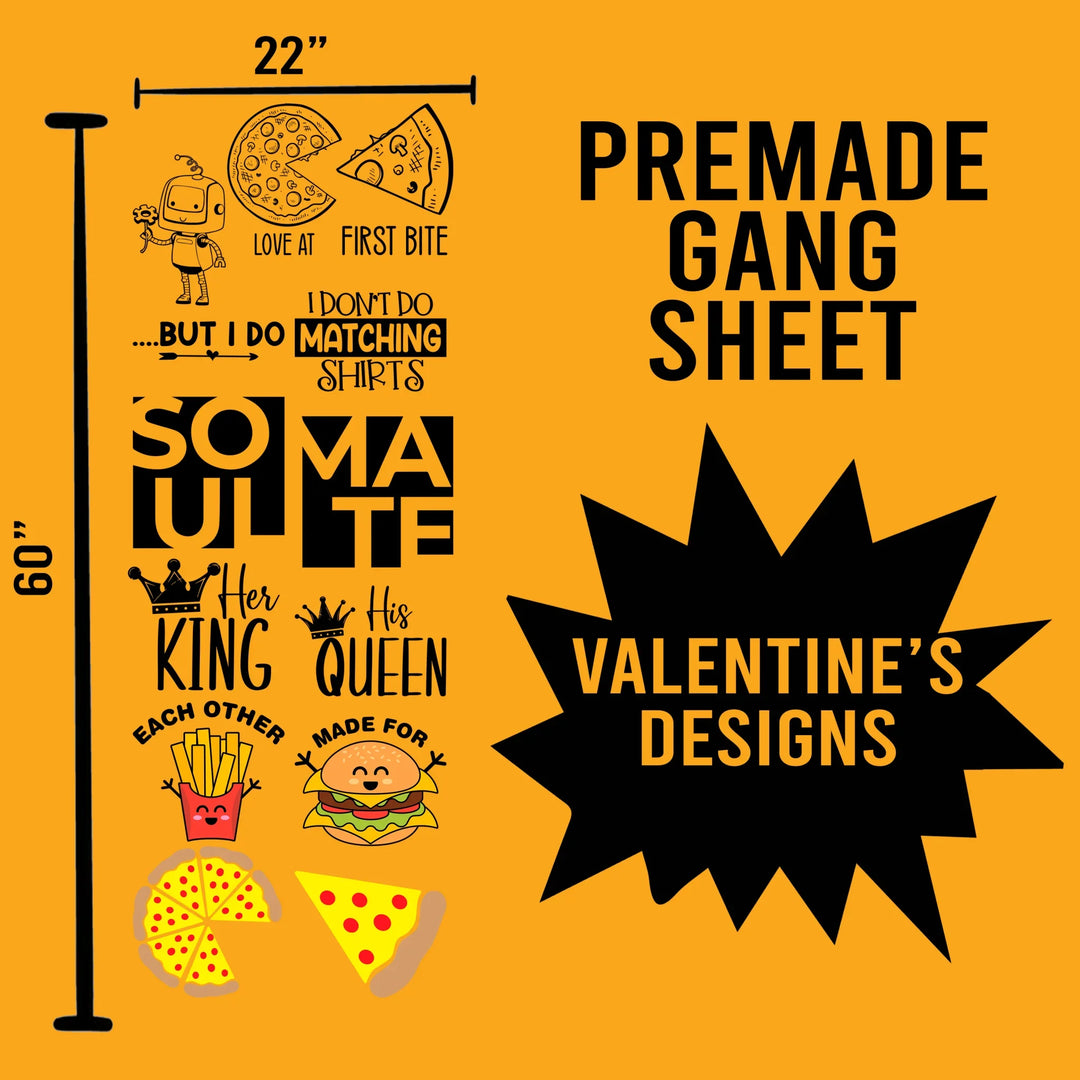 Valentine's Premade Gang sheet-22X60 - Transfer Kingdom