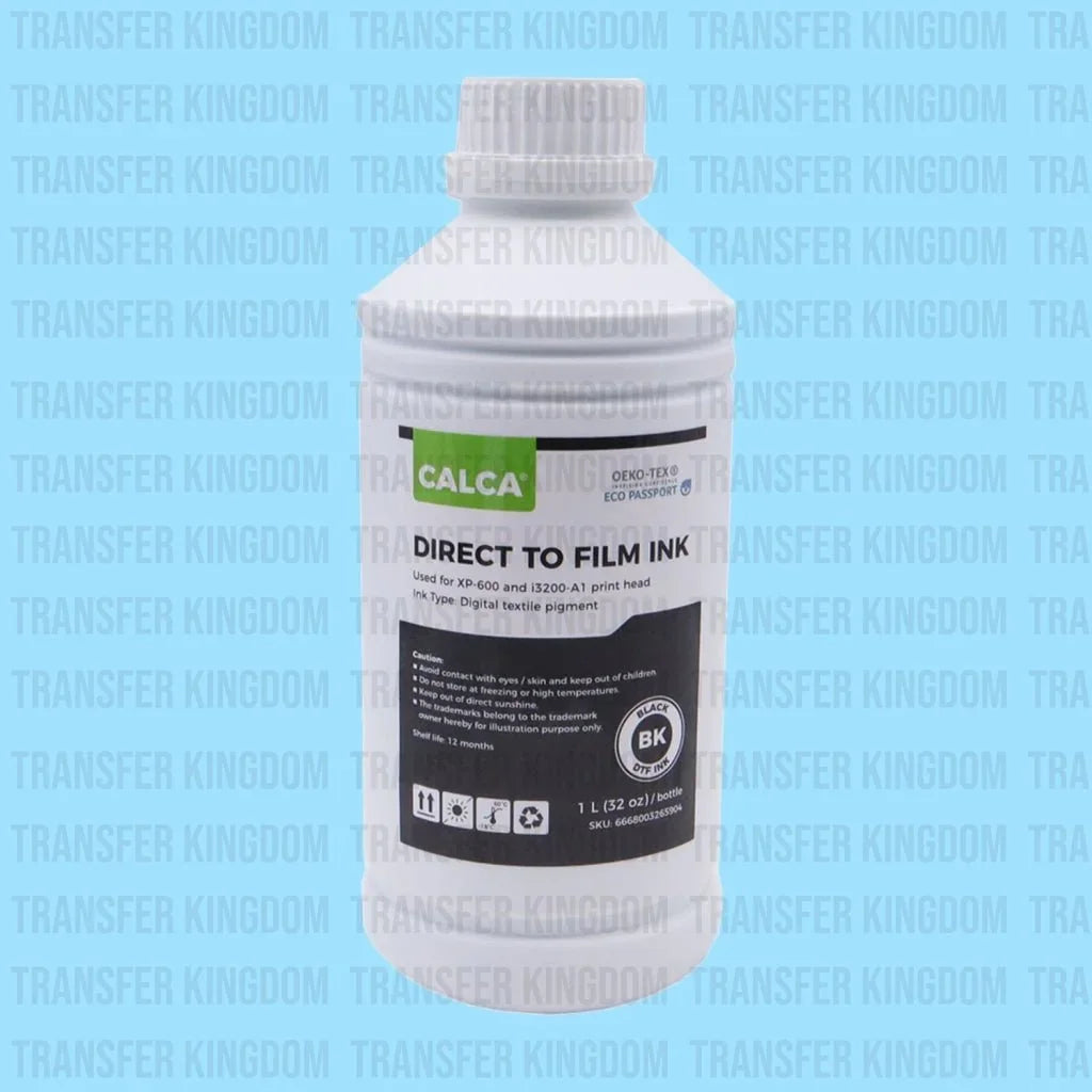 Premium Dtf Ink Cmyk / Calca Brand Water-Based Ink For Epson Printheads - 32 Oz Bottle Of 1L Black
