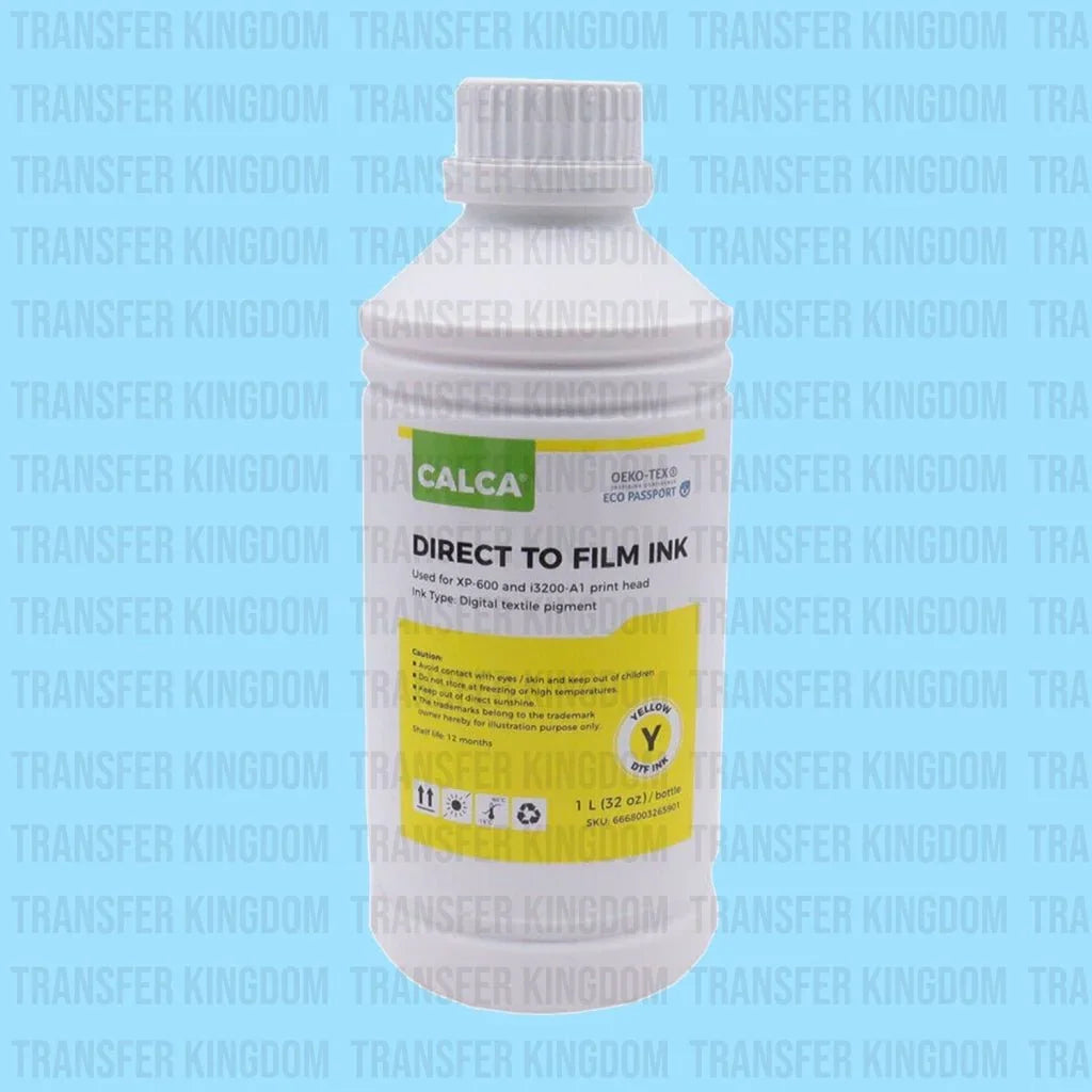 Premium Dtf Ink Cmyk / Calca Brand Water-Based Ink For Epson Printheads - 32 Oz Bottle Of 1L Yellow