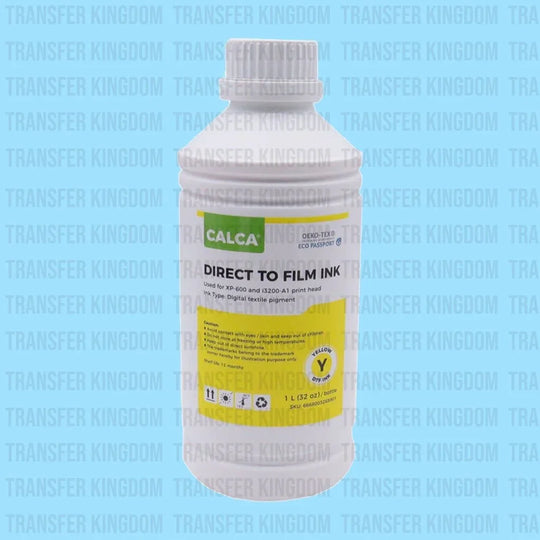 Premium Dtf Ink Cmyk / Calca Brand Water-Based Ink For Epson Printheads - 32 Oz Bottle Of 1L Yellow