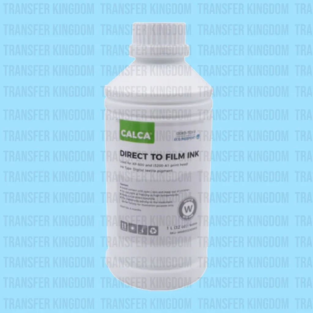 Premium Dtf Ink White / Calca Brand Water-Based Ink For Epson Printheads - 32 Oz Bottle Of 1L