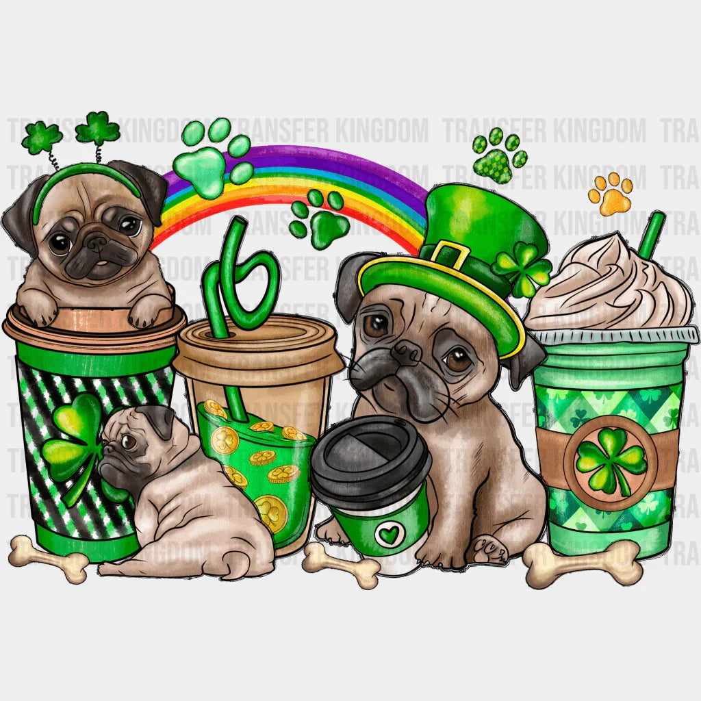 Pug St. Patrick's Day Design - DTF heat transfer - Transfer Kingdom