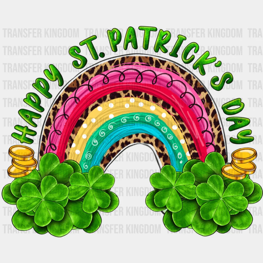 Rainbow Happy St. Patrick's Day Design - DTF heat transfer - Transfer Kingdom