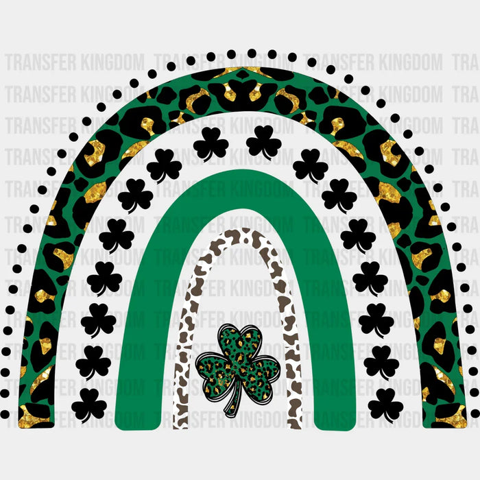 Rainbow Shamrock Happy  St. Patrick's Day Design - DTF heat transfer