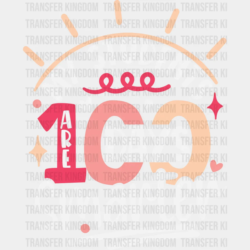 Red To Yellow My Students 100 Days Smarter - DTF heat transfer - Transfer Kingdom