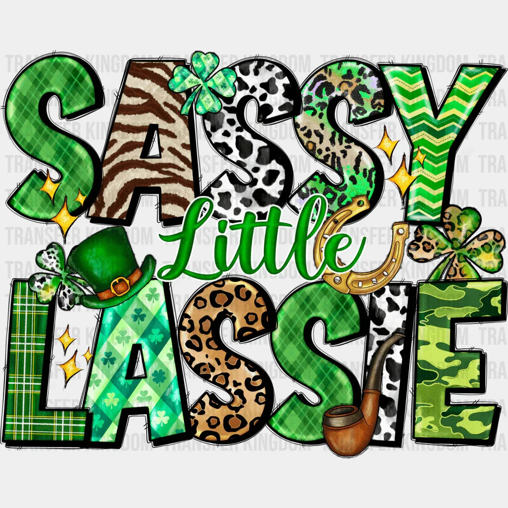 Sassy Little Lassie St. Patrick's Day Design - DTF heat transfer - Transfer Kingdom
