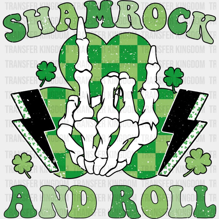 Shamrock And Roll St. Patrick's Day Design - DTF heat transfer