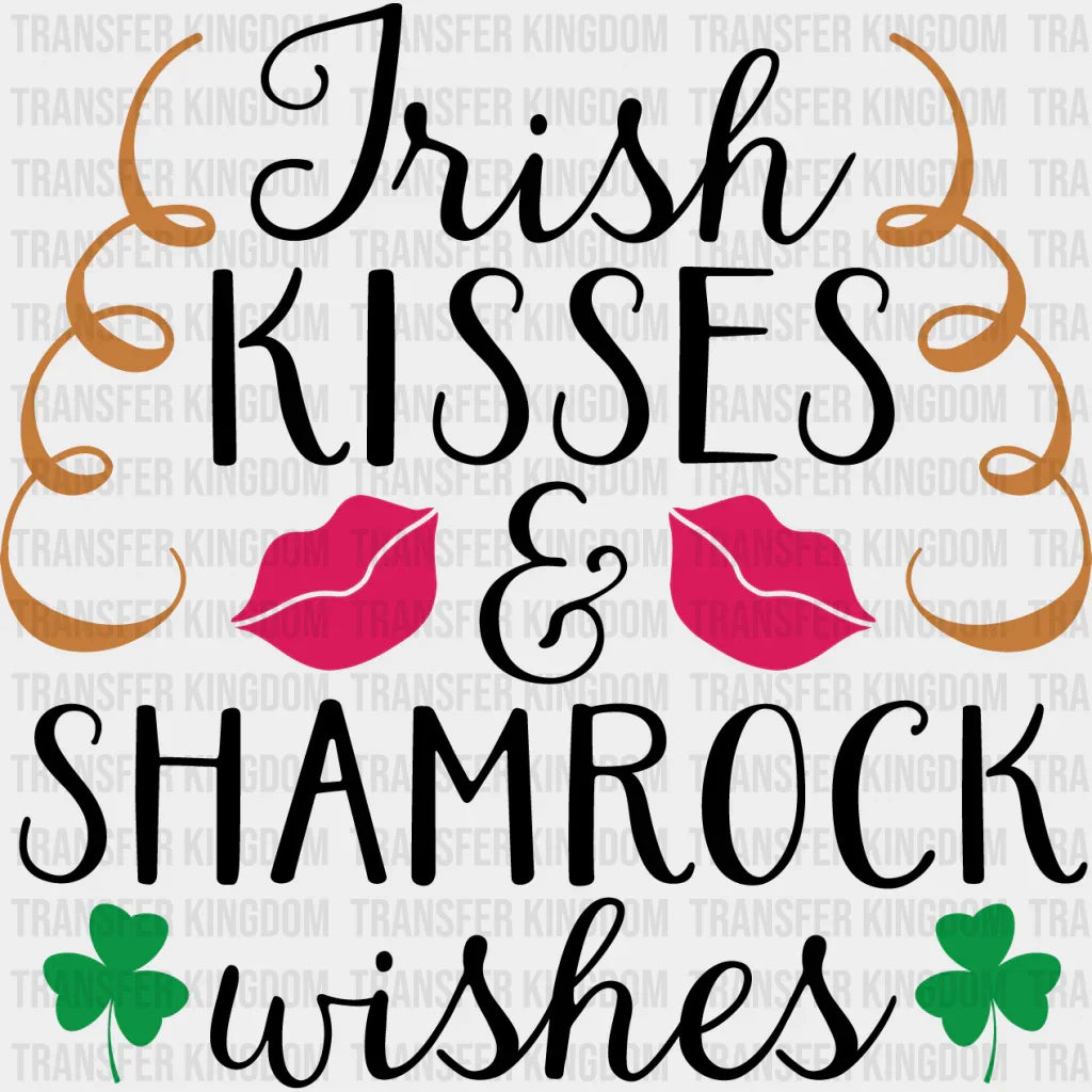 Shamrock Wishes St. Patrick's Day Design - DTF heat transfer - Transfer Kingdom