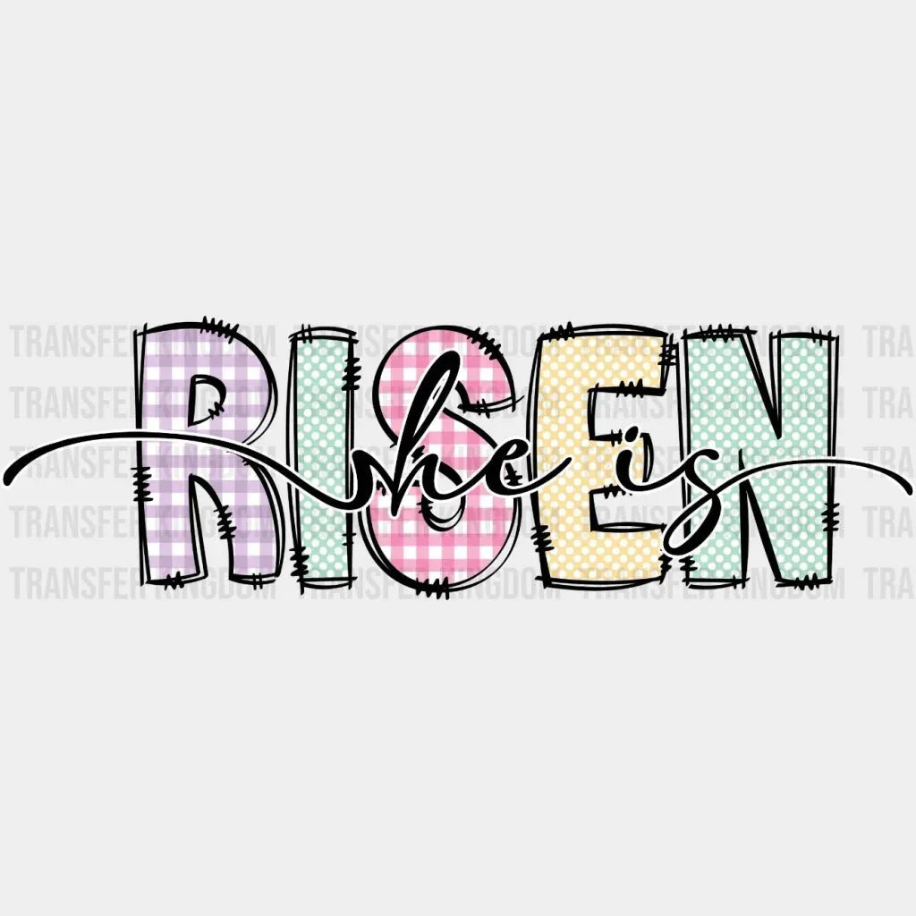 She Is Risen Easter Design - DTF heat transfer - Transfer Kingdom