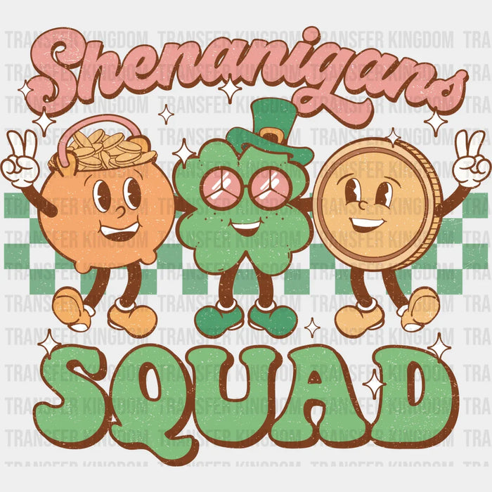 Shenanigans Squad Pot Of Gold Clover St. Patrick's Day Design - DTF heat transfer