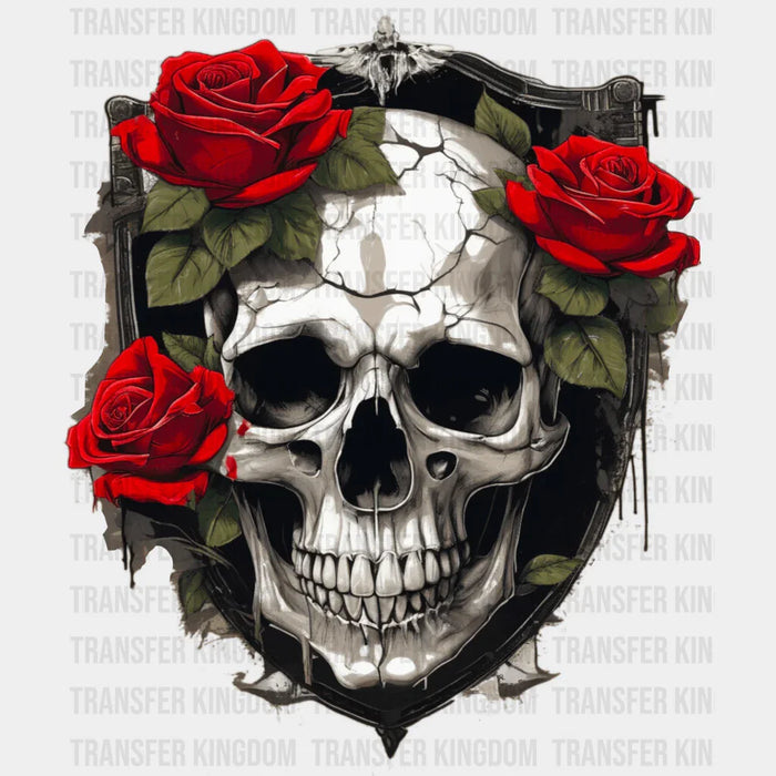 SKULL AND ROSES Design - DTF heat transfer