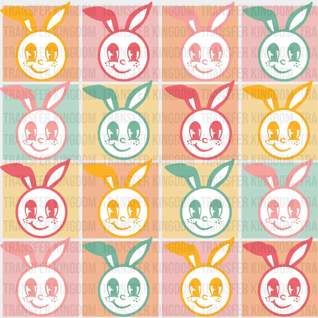 Smiley Bunnies Easter Design - DTF heat transfer - Transfer Kingdom