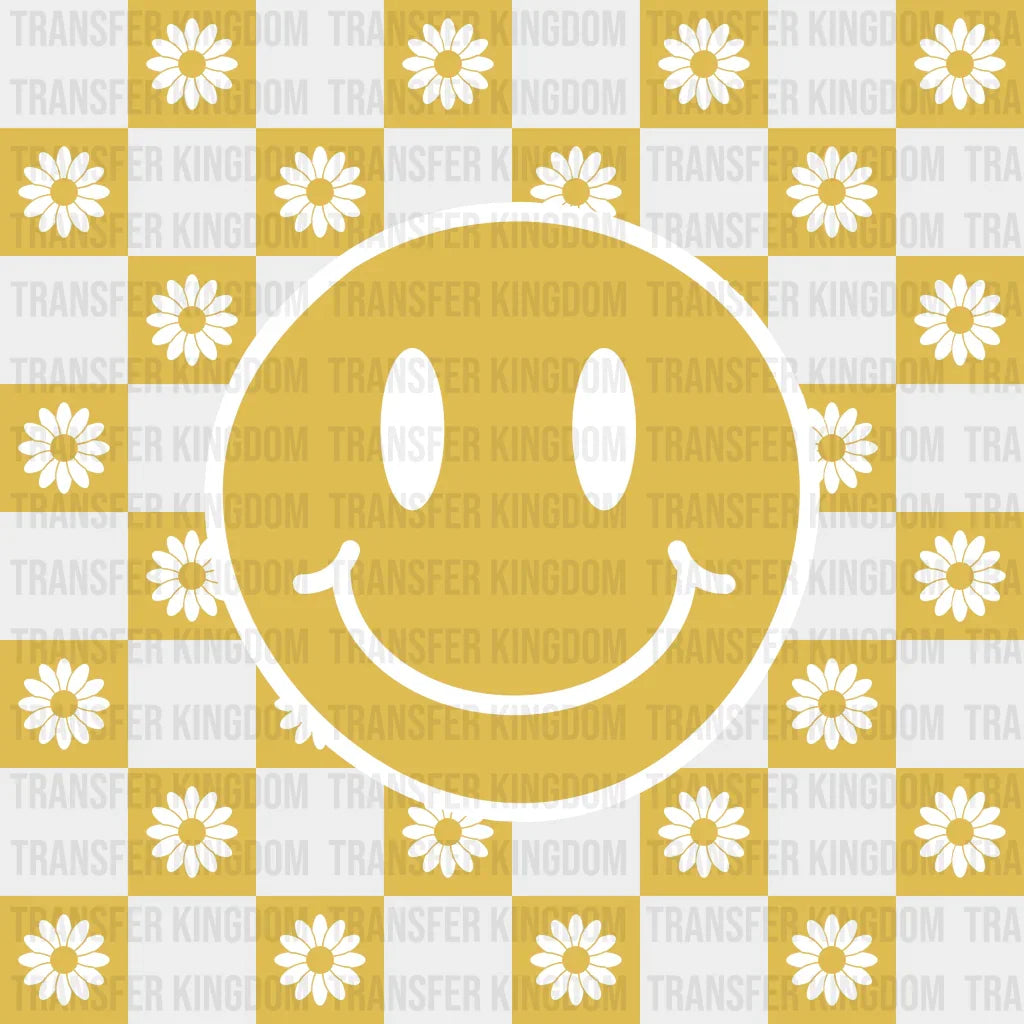 Smiley Flowers Spring Easter Design - DTF heat transfer - Transfer Kingdom