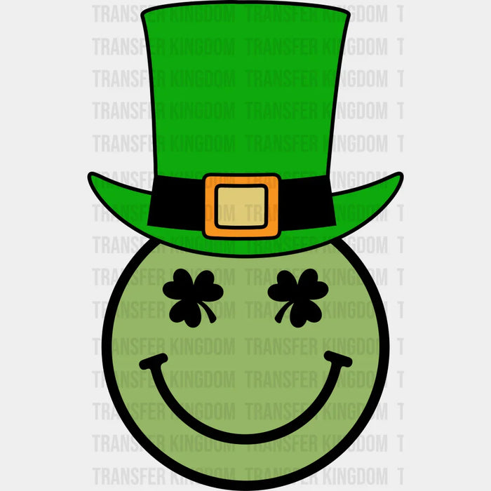 Smiley Shamrock St. Patrick's Day Design - St. Patrick's Day DTF heat transfer